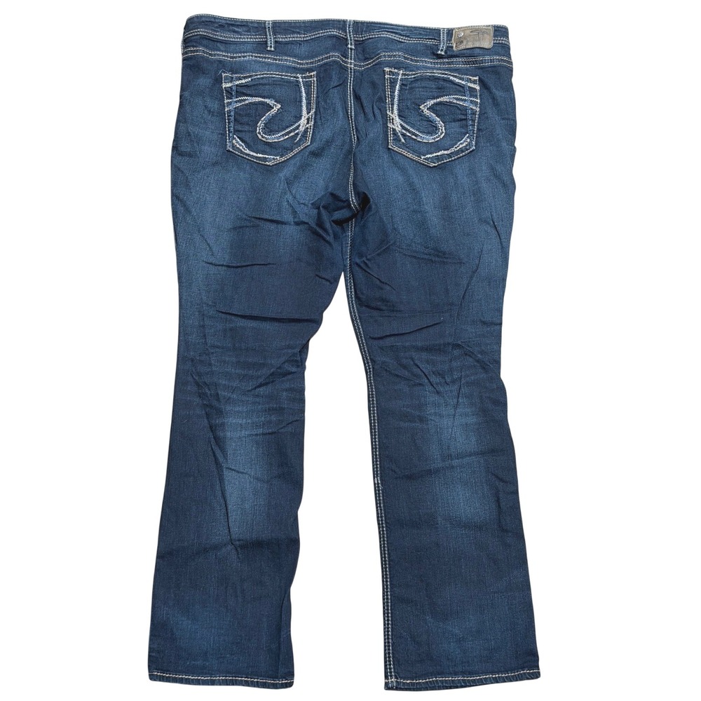 Silver Jeans Co Aiko Mid Slim Boot Plus 26 x 33 Dark Wash Super Stretch Denim